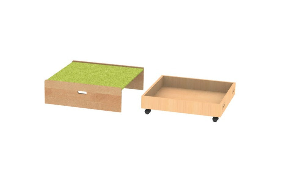 Quadrat, klein - mit Rollkasten