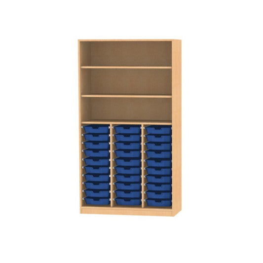 Materialschrank Holz Buche Dekor für Kindergarten Kita für 30 CS1 Boxen oder 15 CS Boxen