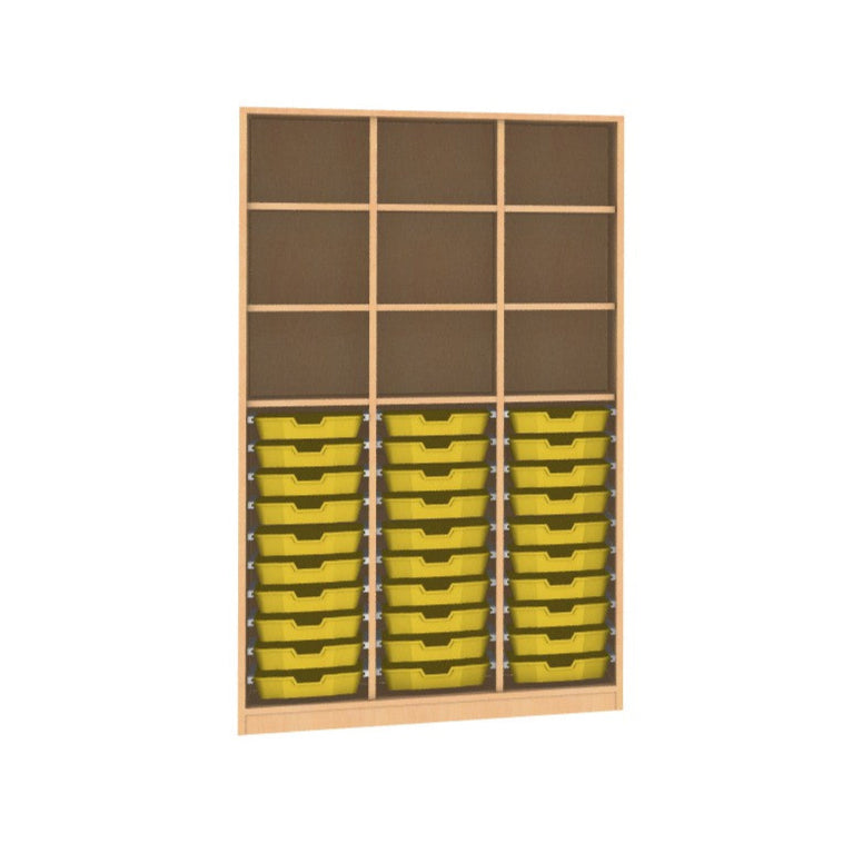 Materialschrank Holz Buche Dekor für Kindergarten Kita für 30 CS1 Boxen oder 15 CS Boxen