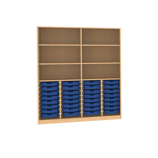 Materialschrank aus Holz Buche Hell für Kindergarten Kita für 32 CS1 Boxen oder 16 CS2 Boxen