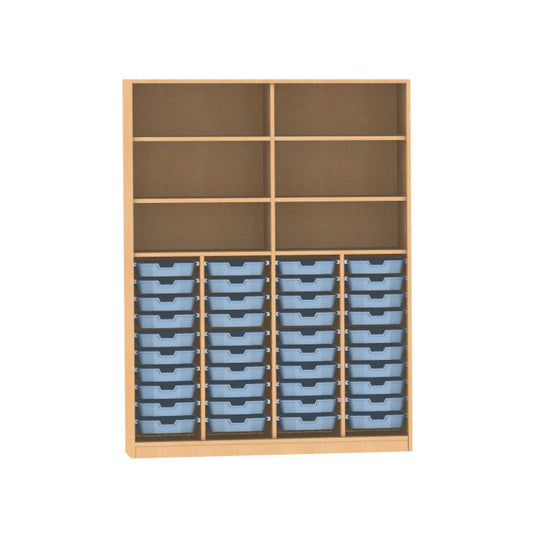 Kindergarten Möbel Materialschrank Holz Buche Dekor mit oder ohne Türen für 40 CS1 oder 20 CS2 Boxen