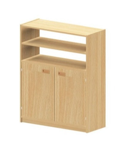 Kita Möbel Hochschrank aus Holz Buche Hell mit Regalteil und verschiedenen Ausführungen