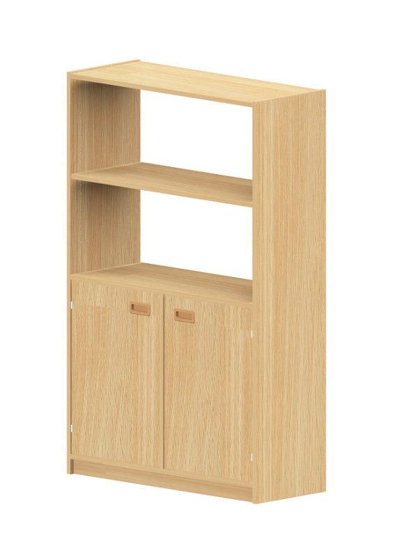 Kita Möbel Hochschrank aus Holz Buche Hell mit Regalteil und verschiedenen Ausführungen