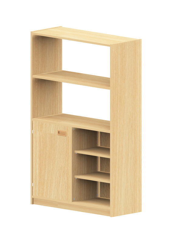 Kita Möbel Hochschrank aus Holz Buche Hell mit Regalteil und verschiedenen Ausführungen