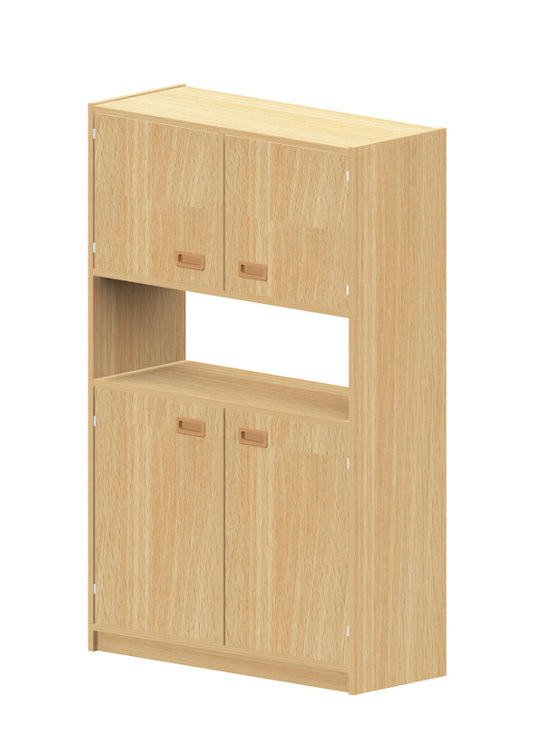 Kita Möbel Hochschrank in verschiedenen Ausführungen zum Kombinieren Holz Buche Dekor Hell